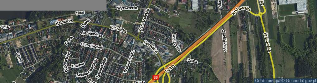 Zdjęcie satelitarne Akacjowa ul.